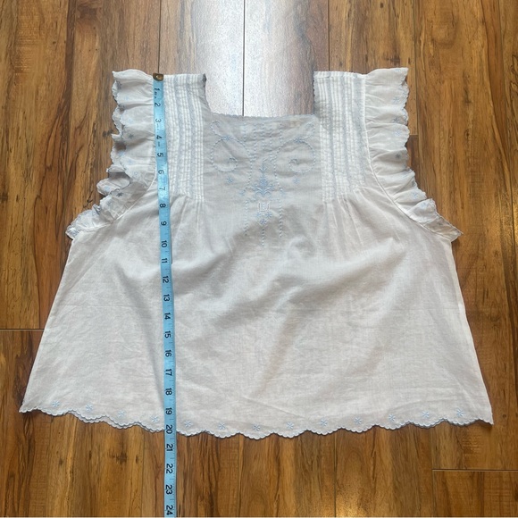 Doen White Ruffle Sleeve Blouse - Picture 8 of 14